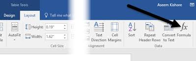 Use Formulas In Tables In Word