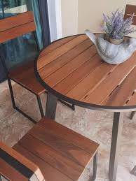 balau wooden outdoor dining set kts