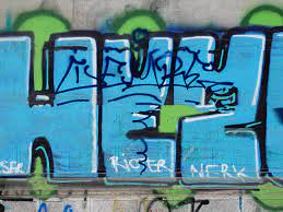 Urban Graffiti Font On Grunge Wall
