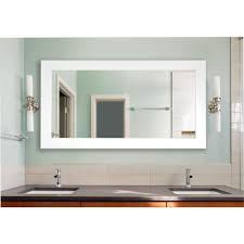 Bathroom vanities with a mirror. 30 In W X 67 In H Framed Rectangular Bathroom Vanity Mirror In White Dv036m The Home Depot