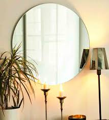 Round Frameless Wall Mirror By