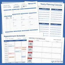 free schedules for excel daily