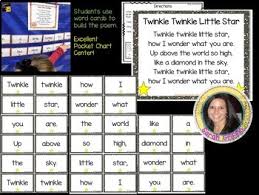 Build A Poem Twinkle Twinkle Little Star Pocket Chart Center