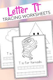 free printable letter t tracing worksheets