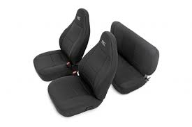 Jeep Wrangler Rough Country Neoprene Seat Covers Black 91001 Tj
