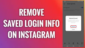 remove saved login info on insram