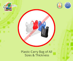Banned Use Throwaway Plastics 1 Plastic Carry Bag Of All