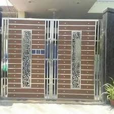 black modern stainless steel gate for home