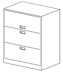 cabinet file lateral 3 drawer in