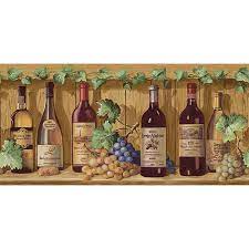 43 Wine Bottle Wallpaper Border