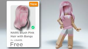 get blush pink hair free in roblox