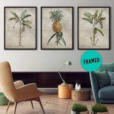 Botanical Print Set Of 3 Framed Art