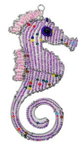 beaded seahorse ornament wireworx