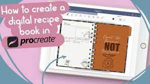 digita recipe book in procreate