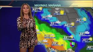 Weather girl Jackie Guerrido sets temperatures soaring is this.