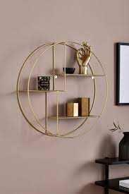 Gold Round Wall Shelves From The