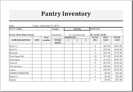 Pantry Inventory List Template At Http Wwwxltemplates Pantry