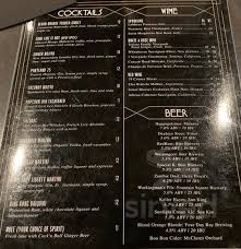 living room lounge menu in indianapolis