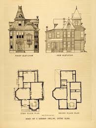 1878 Print Victorian Suburban House