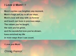 i love u mom poem by chirag kapoor