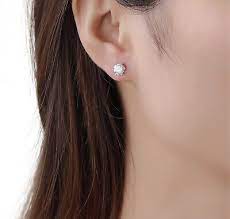 carat lab created diamond earring solid