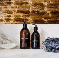 Amber Bathroom Glass Bottles Eco