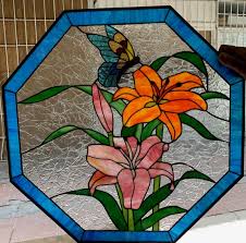 Erfly Stained Glass Panel Window