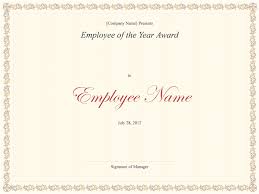 The purpose of the 'thank you' letter or email is to show appreciation for. Employee Of The Year Award Free Certificate Templates In Business Award Certificates Category