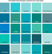 Color Swatches For Cyan Yellow Yellow