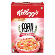 corn flakes real strawberry puree low