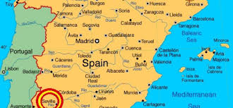 Engelstalige staatkundige kaart van spanje met veel informatie. Sevilla Spanje Kaart Sevilla Spanje Kaart Andalusie Spanje