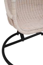 loris rattan swing chair with cushion
