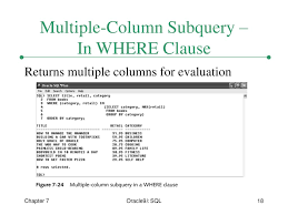 ppt chapter 7 subqueries powerpoint