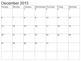 Empty Calendar Template 2015 December 2015 Downloadable Calendar