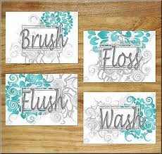 wash brush flush floss turquoise gray