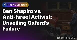 ben shapiro vs anti israel activist