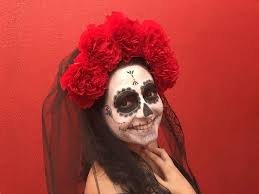 mexican skull makeup stock photos