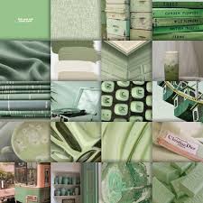 Matcha Green Aesthetic Wall Collage