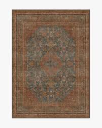 rowan teal blue copper rug ruggable