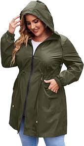 In Voland Women S Rain Jacket Plus Size