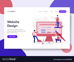 Landing Page Template Of Website Design Concept