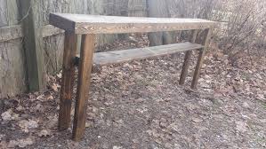 Rustic Sofa Bar Table Long Skinny
