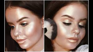 full face highlighter makeup tutorial