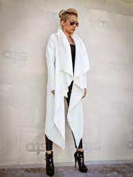 New Winter Cashmere Coat Off White