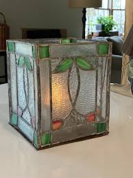 Salvaged Stained Glass Lamp Shade