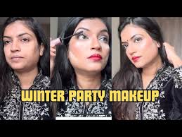 easy winter party makeup look step by