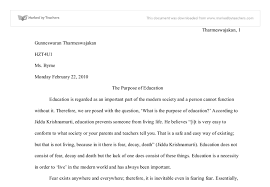 Purpose Of Higher Education Essay Term Paper Sample 2331 Words