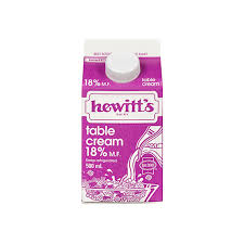 cream hewitts s dairy