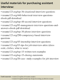 Top 8 Purchasing Assistant Resume Samples