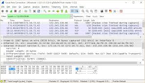 sliced packets in wireshark